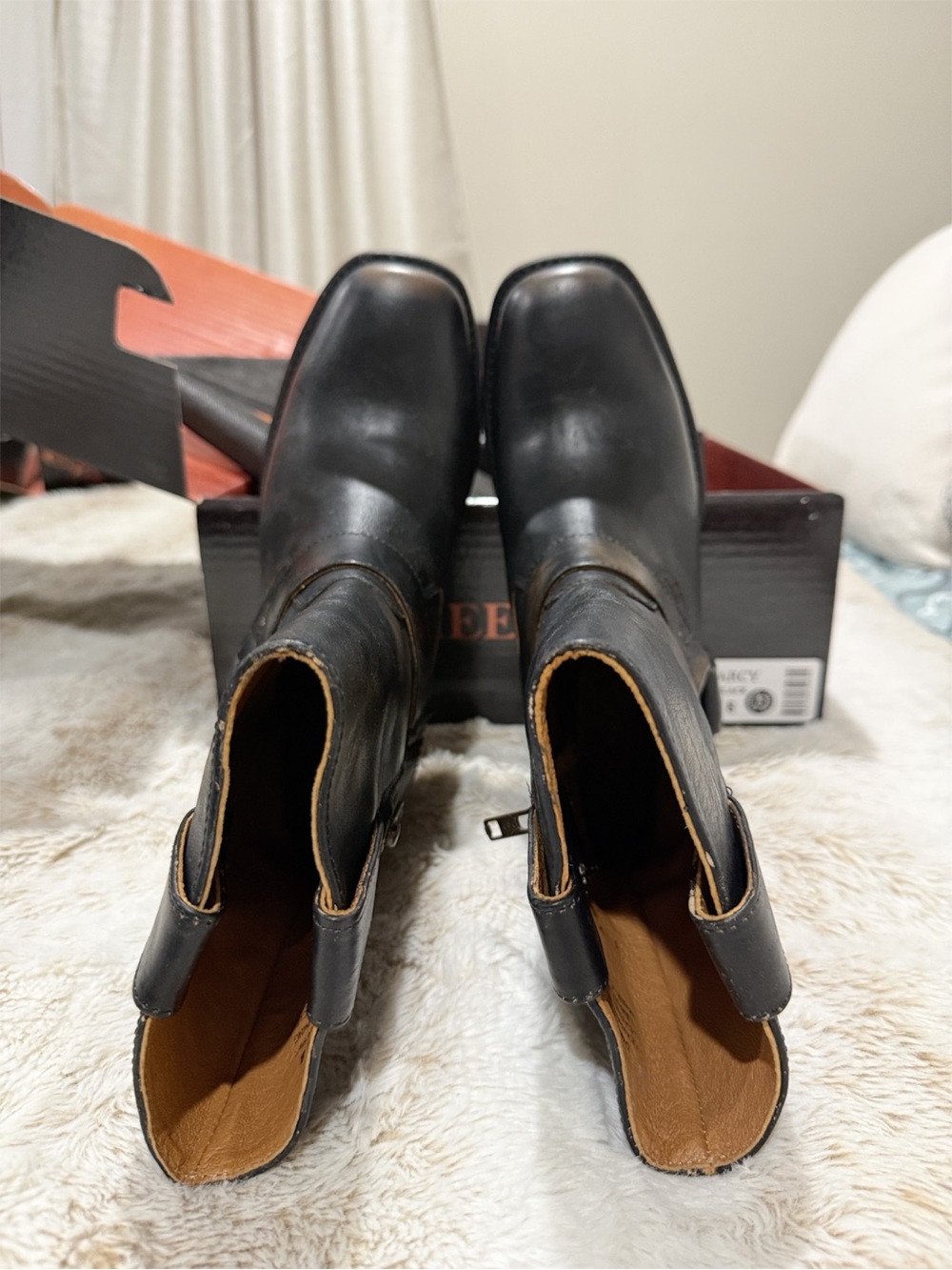 Freebird by Steven DARCY Black Leather Harness Boots Size 8 NIB - Picture 5 of 7